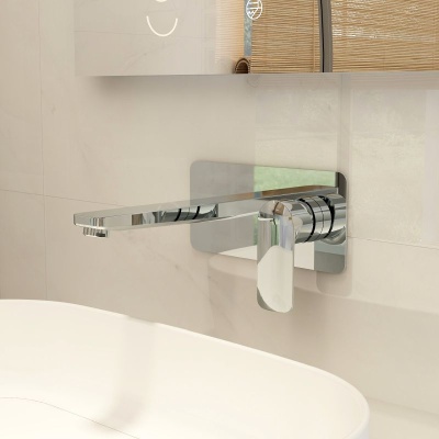 Suburb Wall Mounted Basin Mixer - Chrome